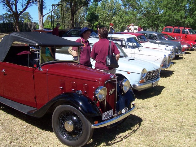 Austin cars at the Australiana Village in Wilberforce