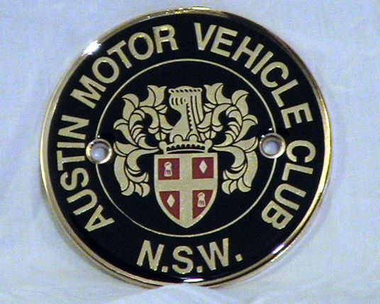 AMVC of NSW car grille badge